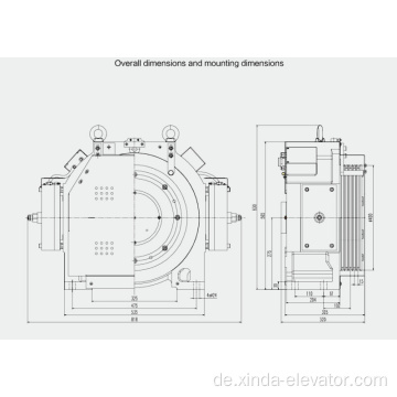 DC-Aufzugsteile heben getriebelose Traktionsmaschine an